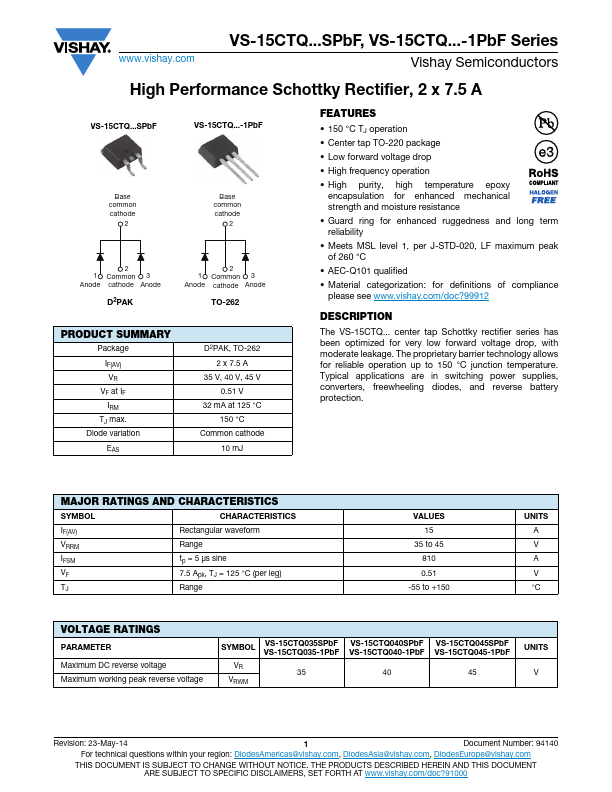 VS-15CTQ045-1PbF