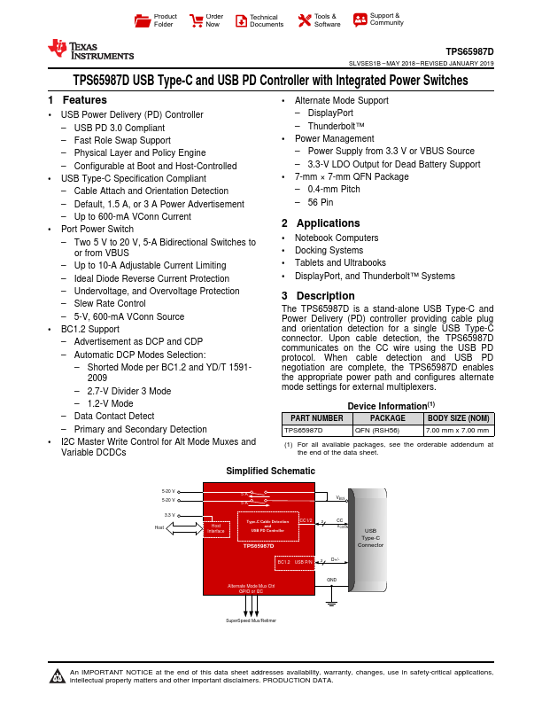 TPS65987D Texas Instruments