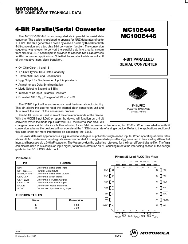 <?=MC100E446?> डेटा पत्रक पीडीएफ