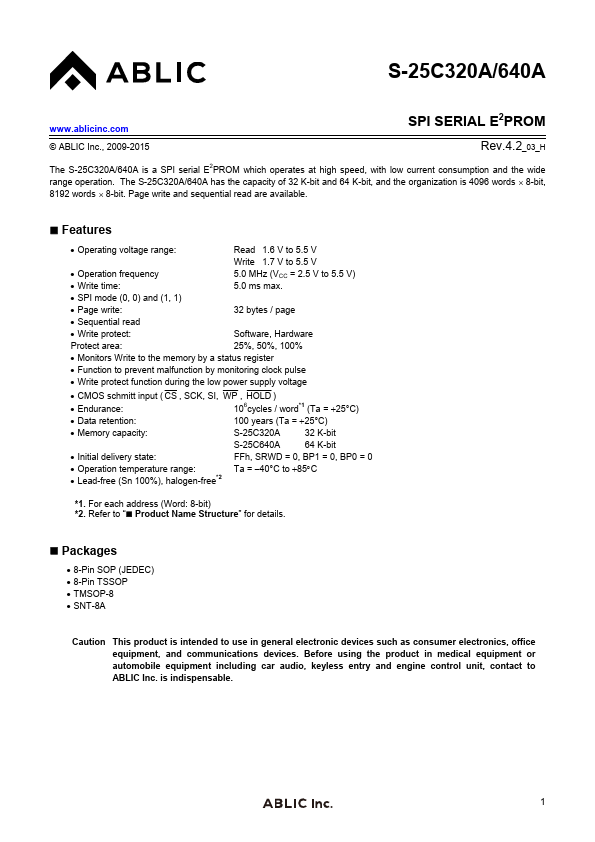 S-25C320A ABLIC