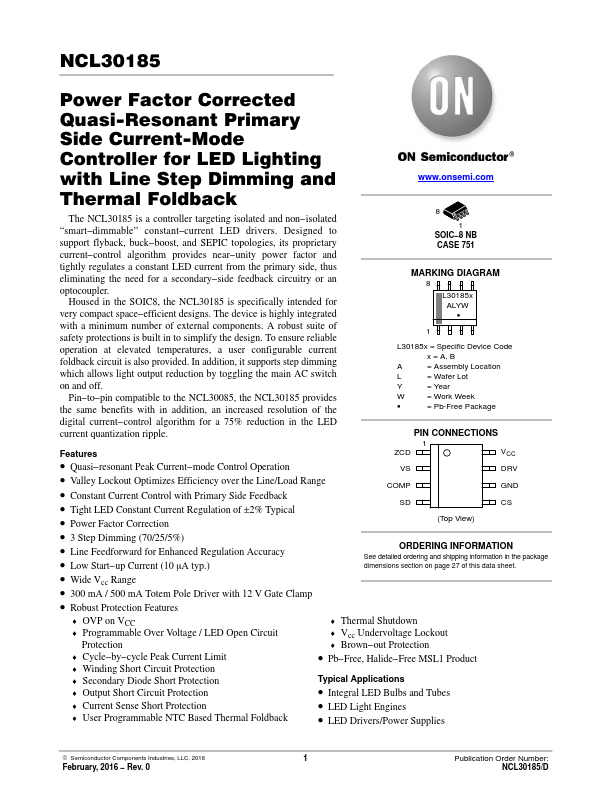 NCL30185 ON Semiconductor