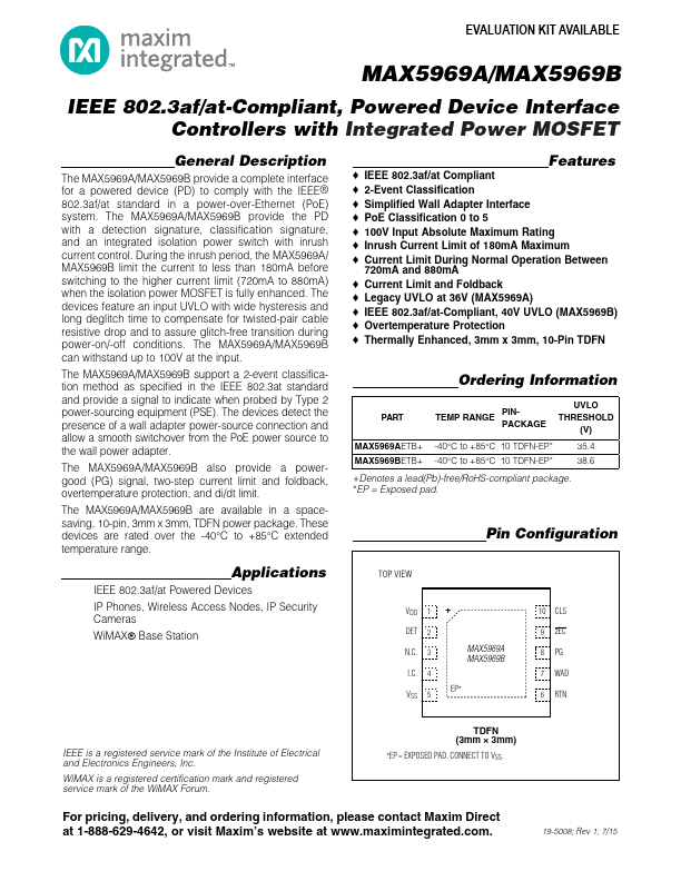 MAX5969A Maxim Integrated Products