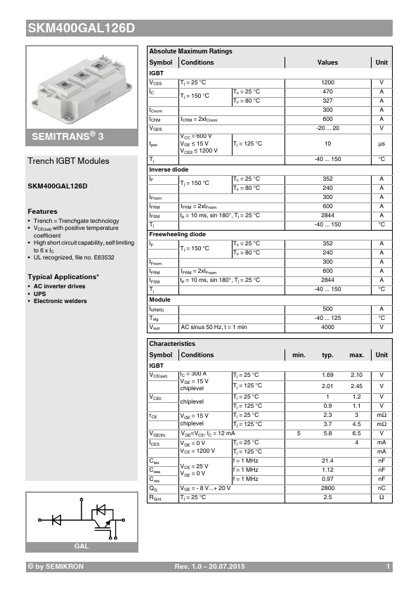 SKM400GB126D