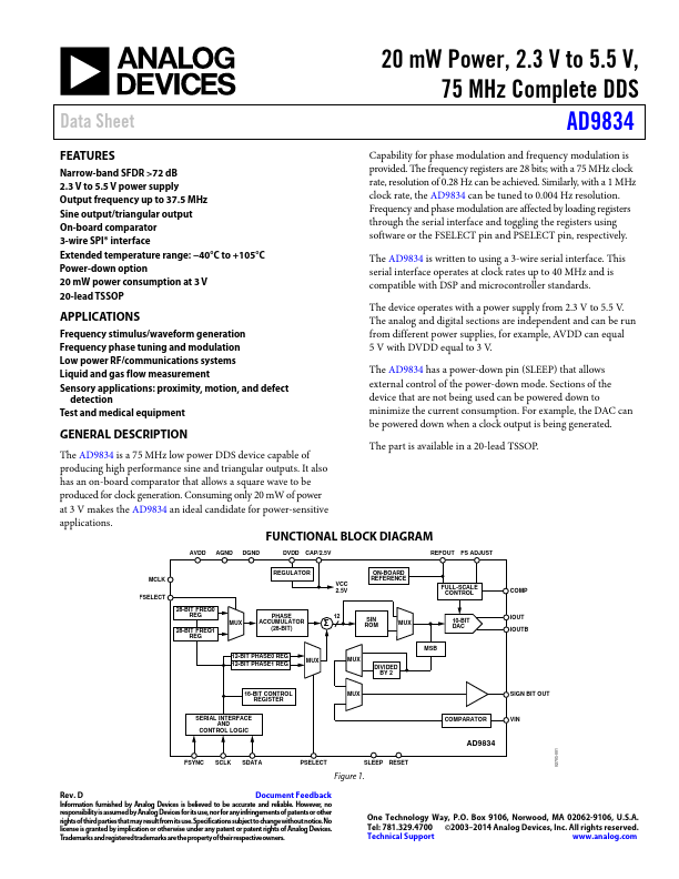 AD9834 Analog Devices