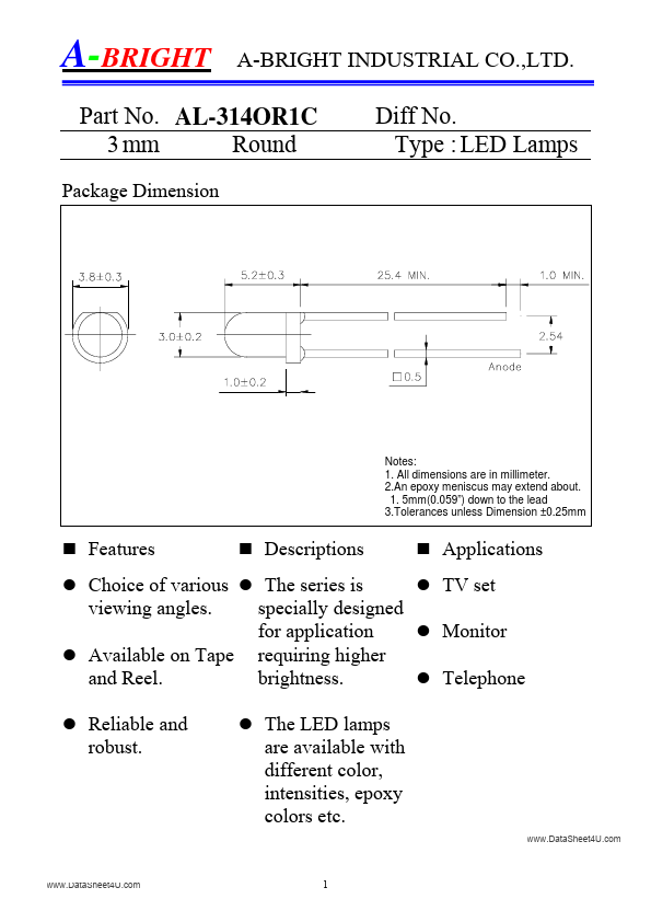 AL-314OR1C A-Bright Industrial