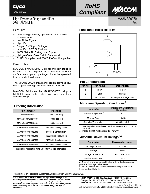 MAAM-000070 Tyco Electronics