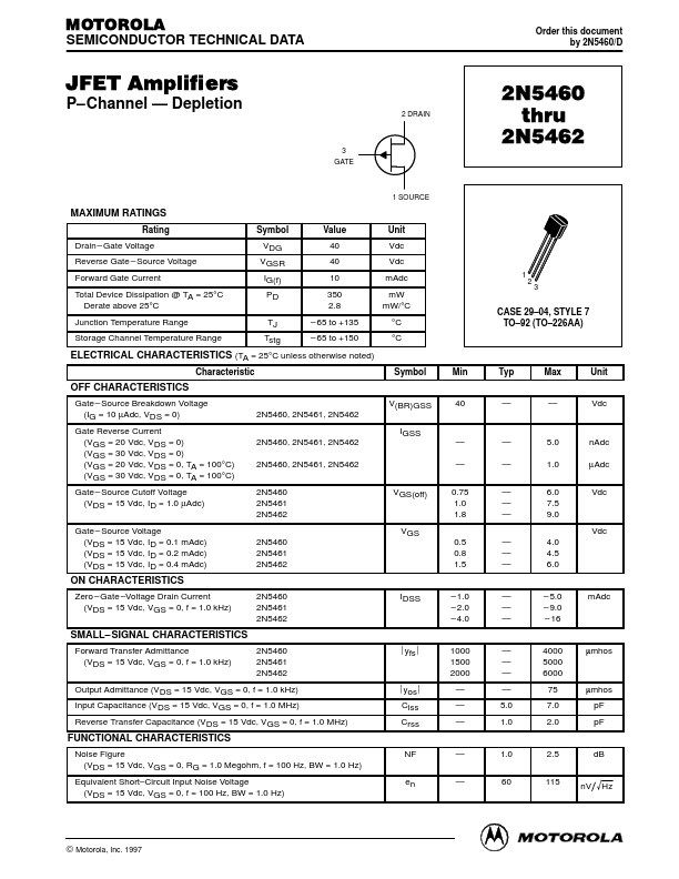 2N5461 Motorola  Inc