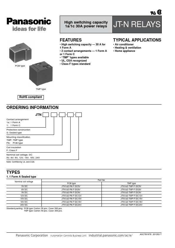 JTN1aS-TMP-F-DC5V