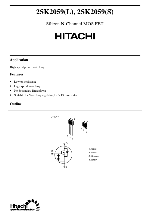 2SK2059 Hitachi Semiconductor