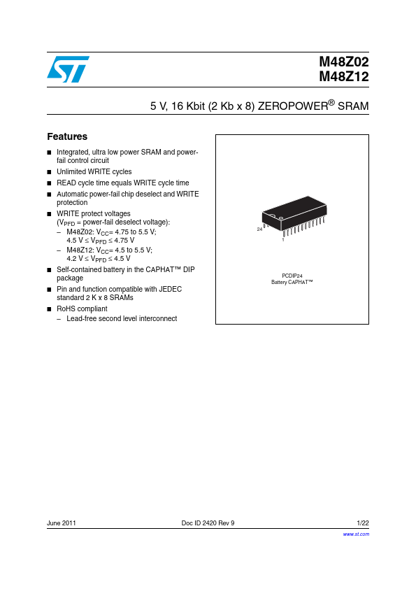 M48Z12 ST Microelectronics