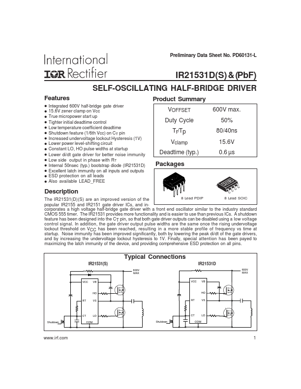 IR21531SPBF International Rectifier