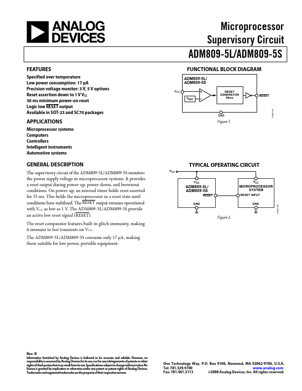 ADM809-5L Analog Devices