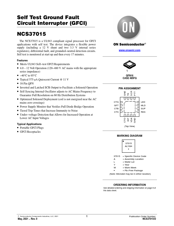 NCS37015 ON Semiconductor