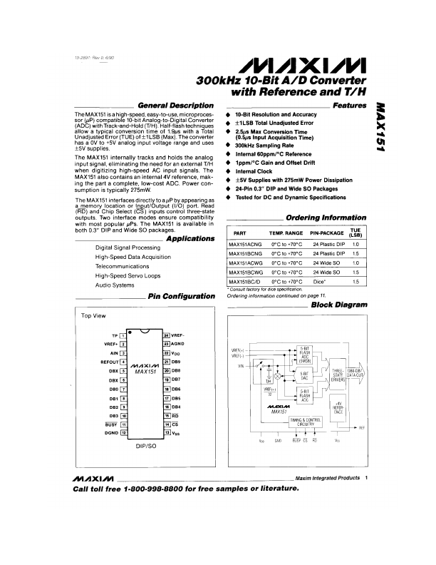 MAX151 Maxim