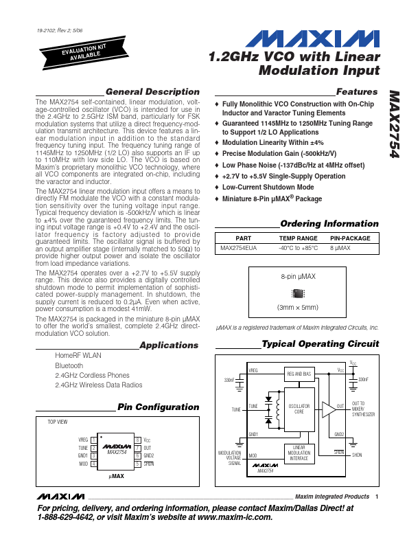 MAX2754 Maxim