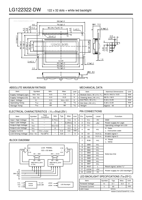 <?=LG122322-DW?> डेटा पत्रक पीडीएफ