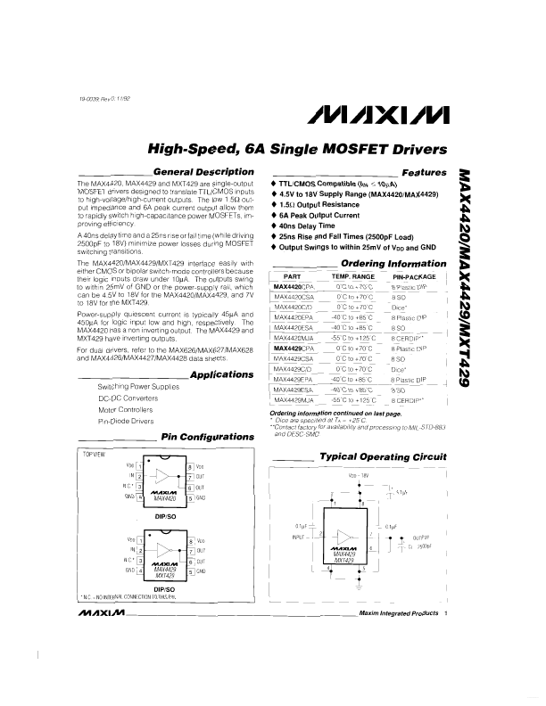 MAX4429 Maxim