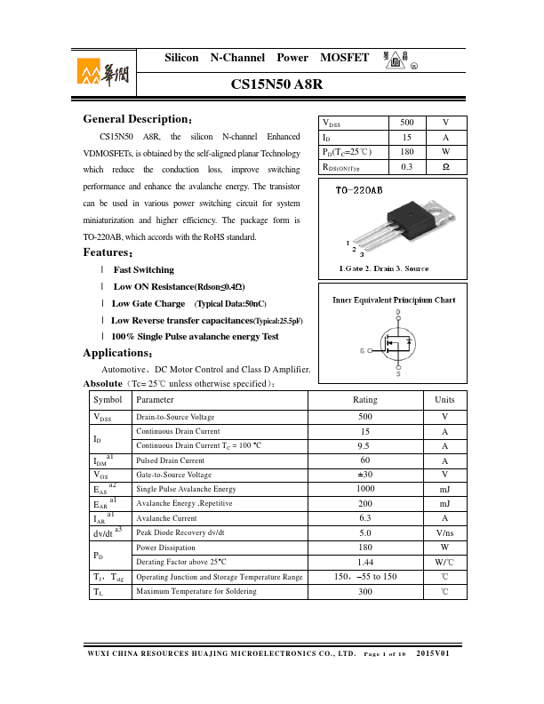 CS15N50A8R