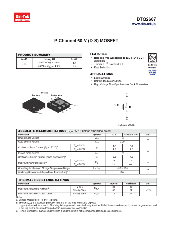 <?=DTQ2607?> डेटा पत्रक पीडीएफ