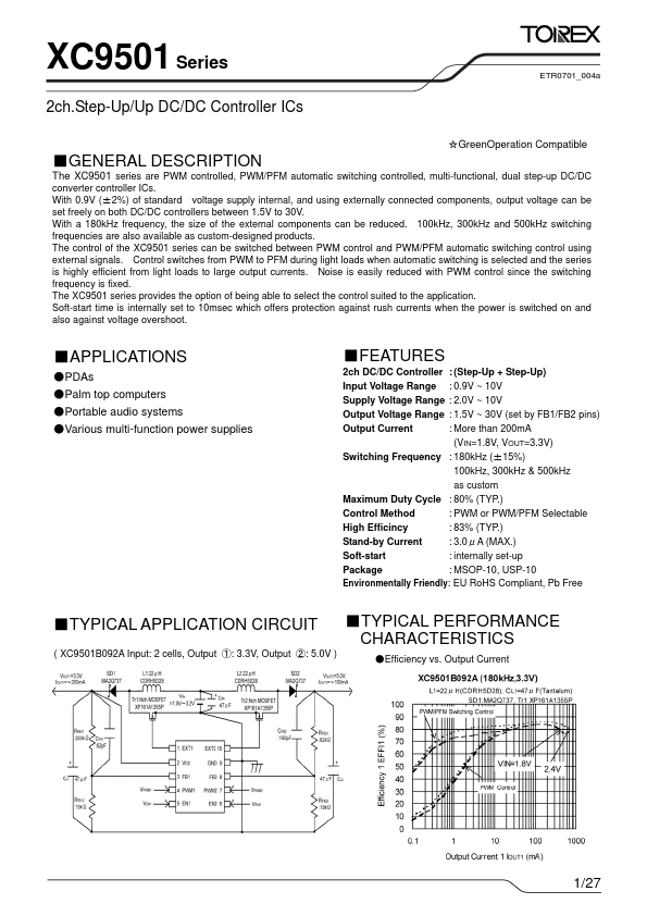 XC9501 Torex Semiconductor