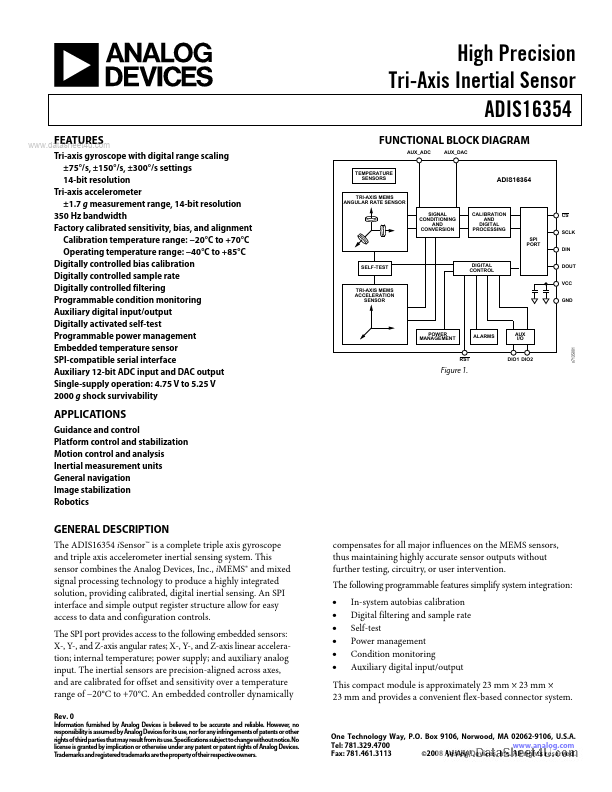 ADIS16354 Analog Devices