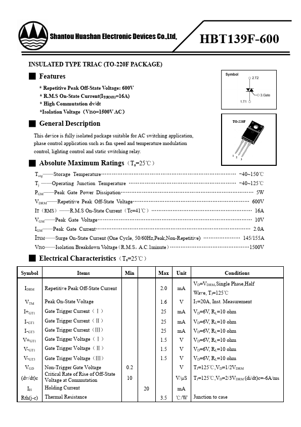 <?=HBT139F-600?> डेटा पत्रक पीडीएफ