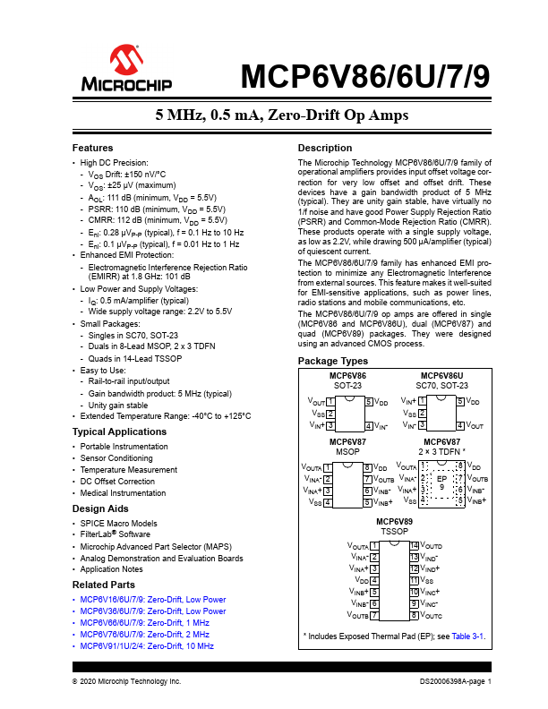 MCP6V86U Microchip