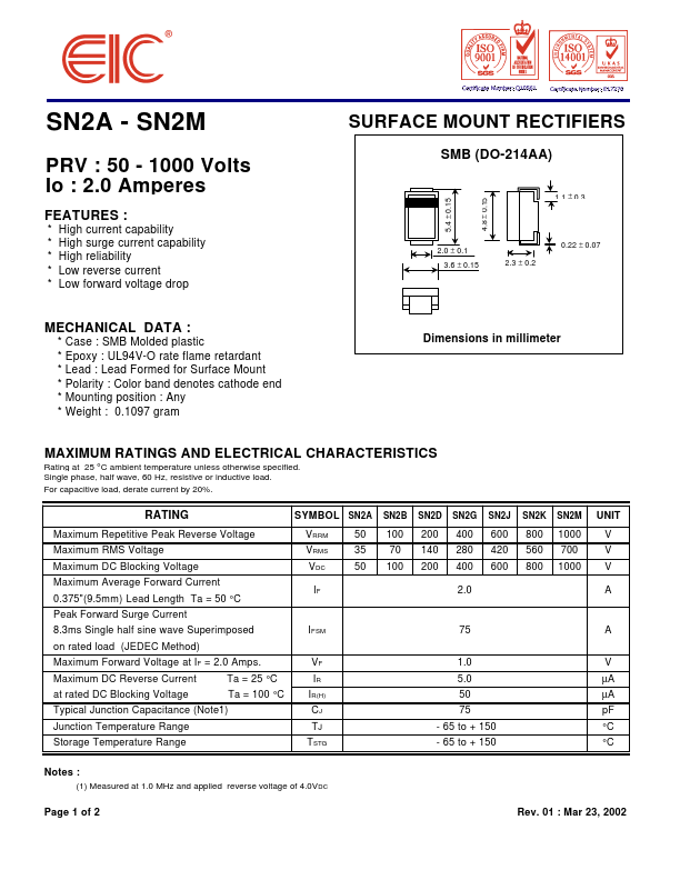 SN2M EIC discrete Semiconductors
