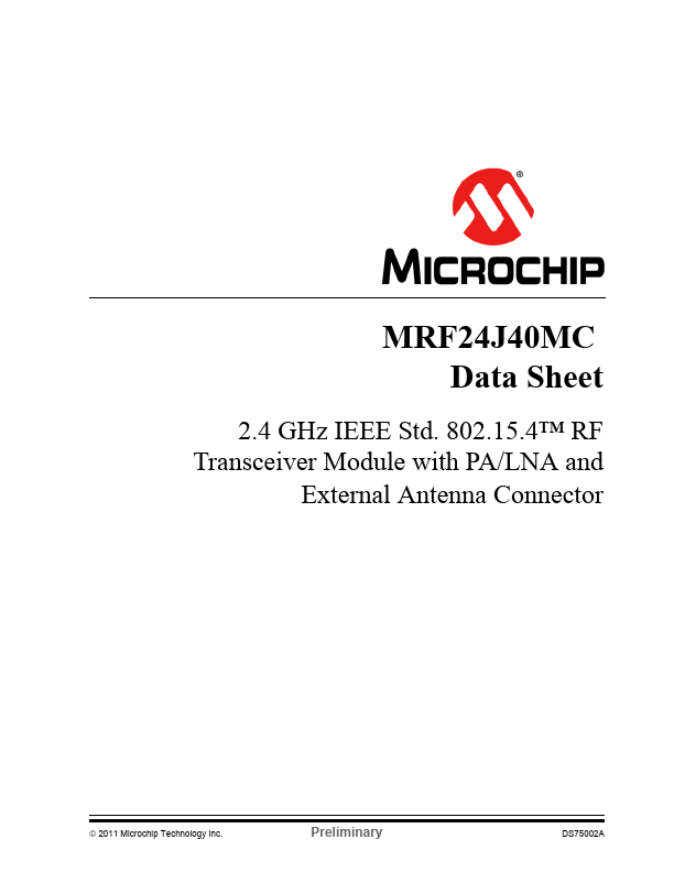 MRF24J40MC Microchip Technology