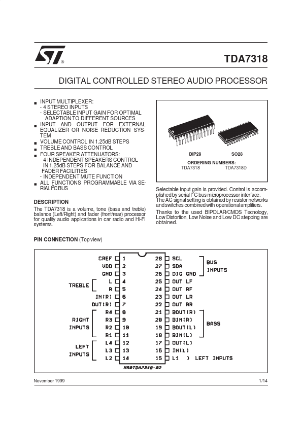 TDA7318 ST Microelectronics