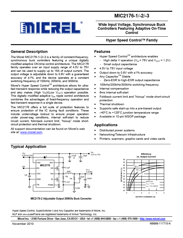 MIC2176-1 Micrel Semiconductor
