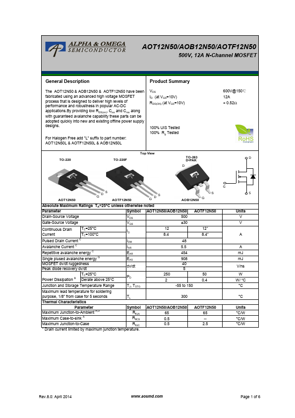 AOTF12N50