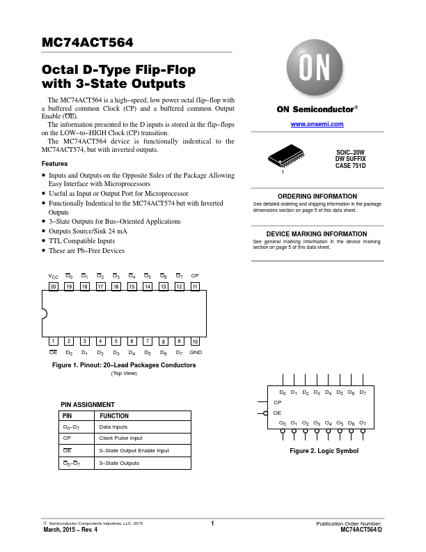 MC74ACT564 ON Semiconductor