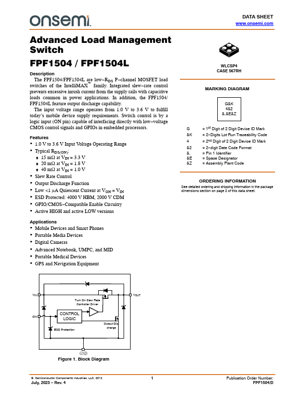 FPF1504 ON Semiconductor