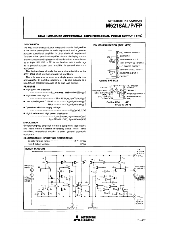 M5218AL Mitsubishi