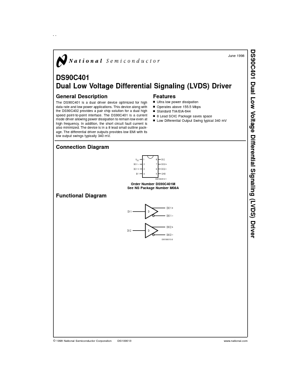 DS90C401 National Semiconductor