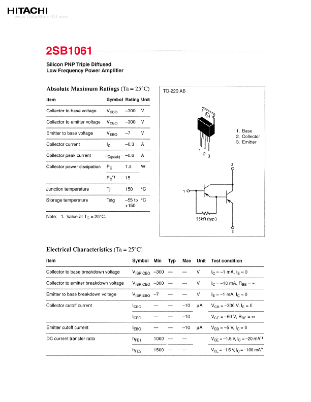 2SB1061 Hitachi Semiconductor