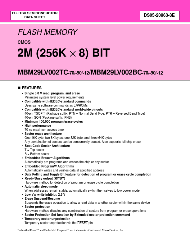 MBM29LV002BC-70