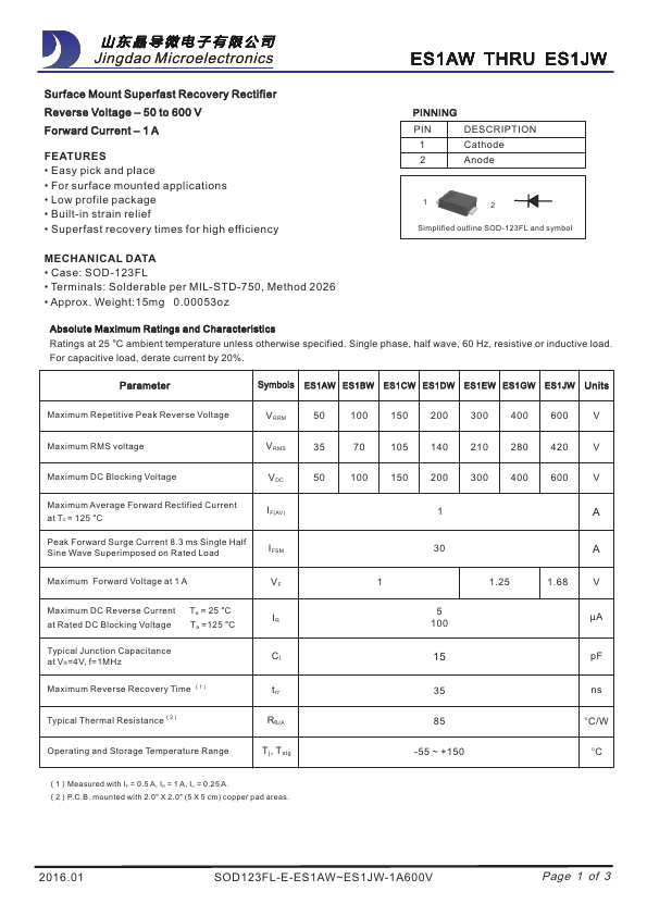 ES1EW Jingdao Microelectronics