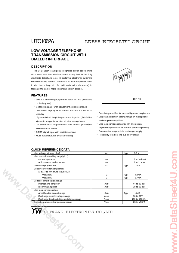 <?=UTC1062A?> डेटा पत्रक पीडीएफ