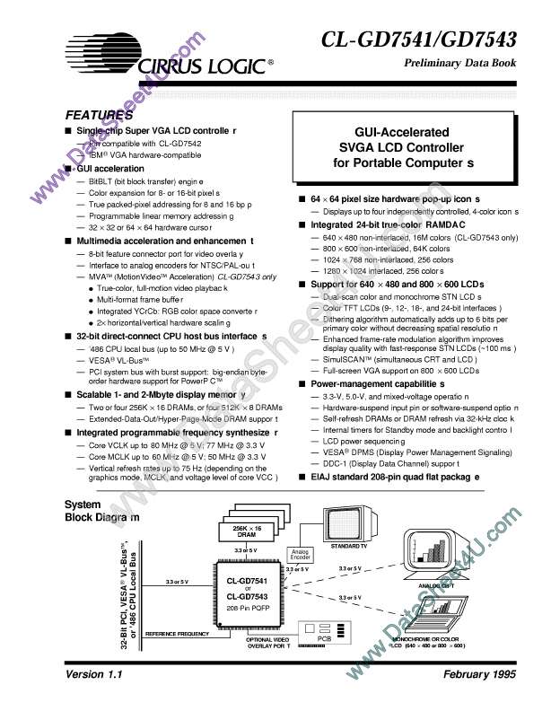 CL-GD7543 Cirrus Logic