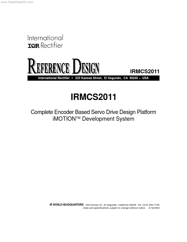 <?=IRMCS2011?> डेटा पत्रक पीडीएफ
