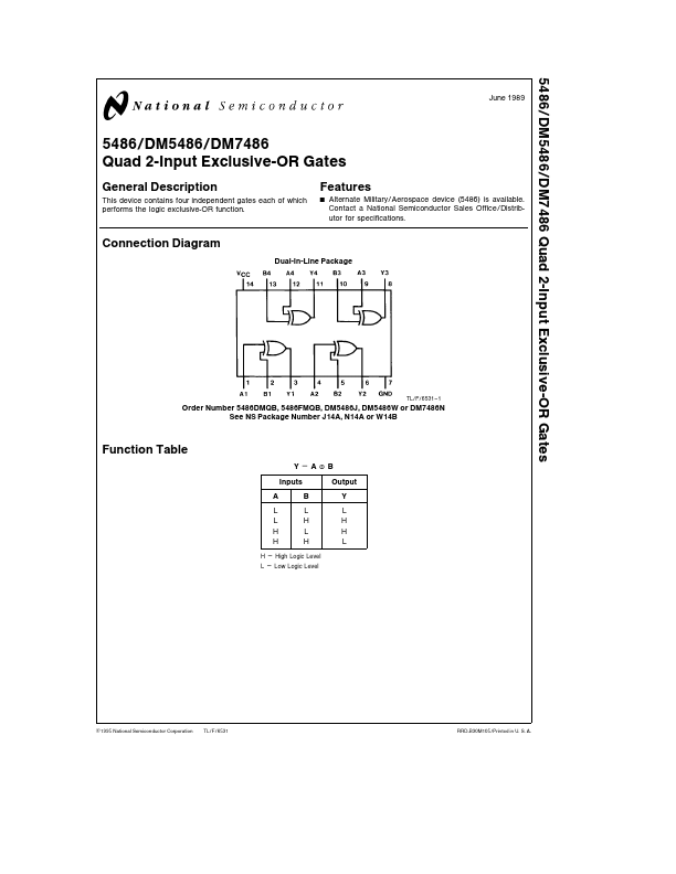 DM7486 National Semiconductor
