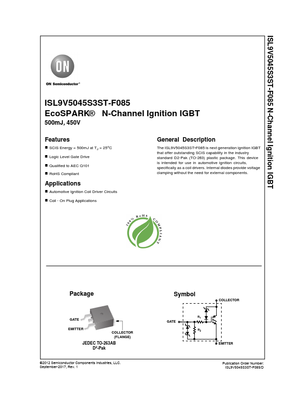 ISL9V5045S3ST-F085 ON Semiconductor