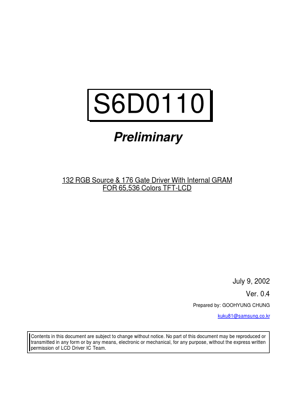 S6D0110 Samsung semiconductor