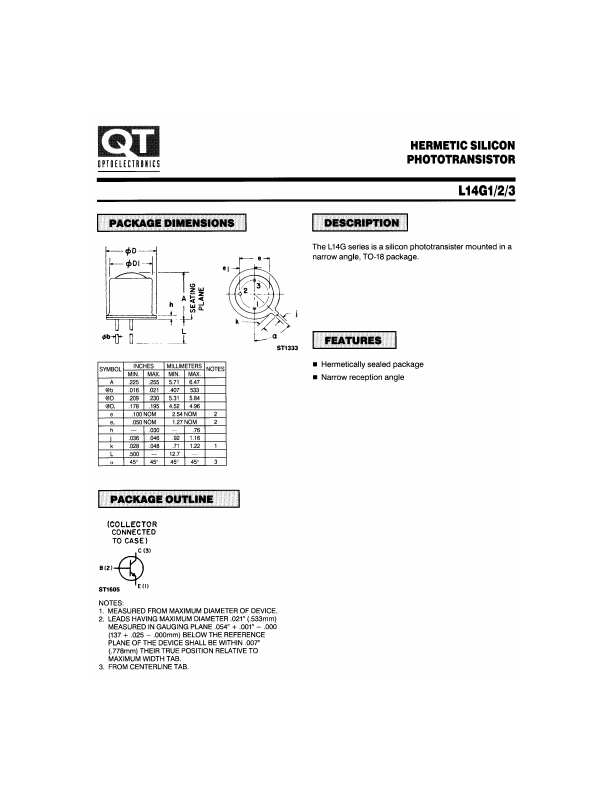 L14G2 QT Optoelectronics