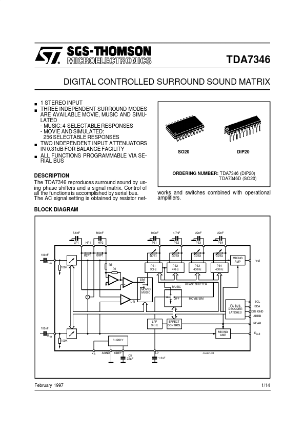 TDA7346 ST Microelectronics