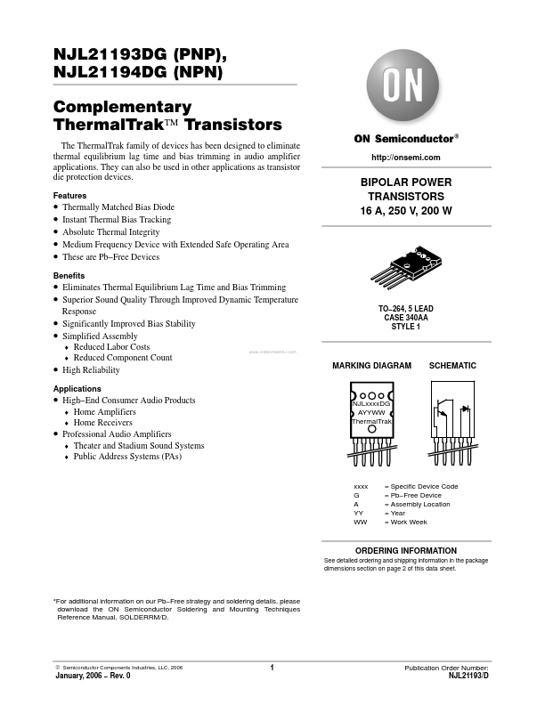 NJL21194DG ON Semiconductor