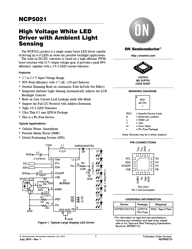 NCP5021 ON Semiconductor