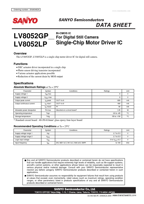 LV8052LP